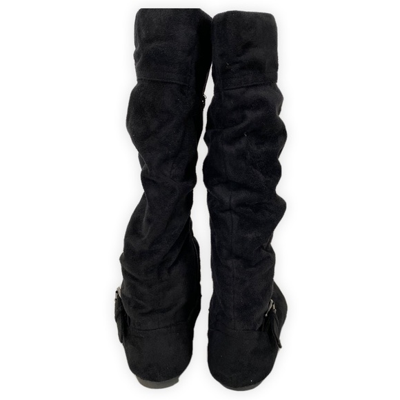Women’s Black Mid-Calf Suede Boots Sizes 7 & 8 Available - Picture 3 of 8